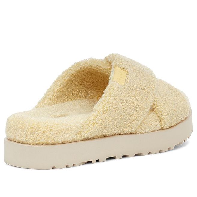 (WMNS) UGG Fluff Sugar Terry Cross Slide 'Yellow' 1126385-BPDD