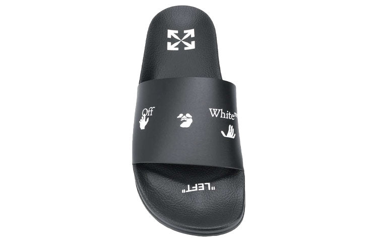 Off-White Logo Sliders 'Black' OMIA088E20FAB0021001