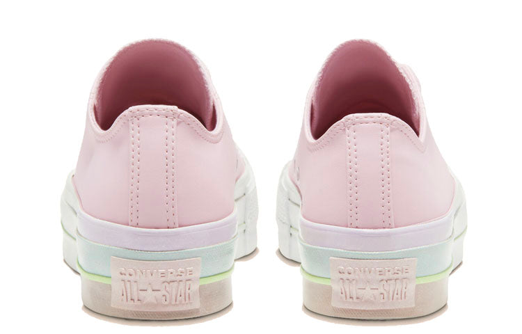 (WMNS) Converse Intergalactic Fade Chuck Taylor All Star Platform Low Top Thick Sole Pink White Sneakers 'Pink Blue' 566250C