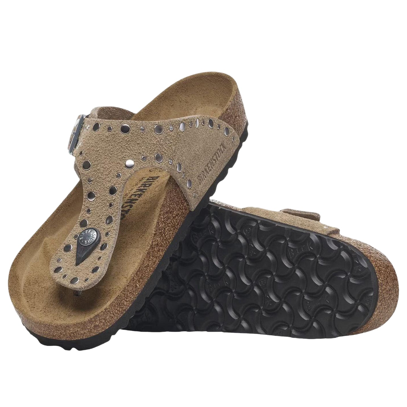 (WMNS) Birkenstock Gizeh Rivets 'Taupe' 1029388