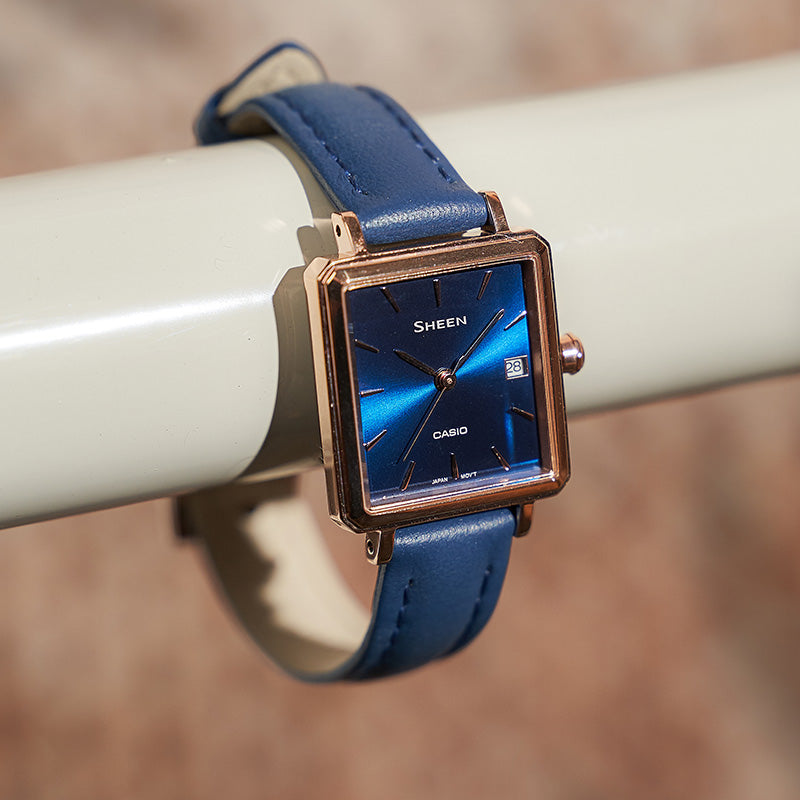 CASIO Quartz Waterproof Sapphire Crystal SHEEN Blue Analog SHE-4537GL-2AUPR