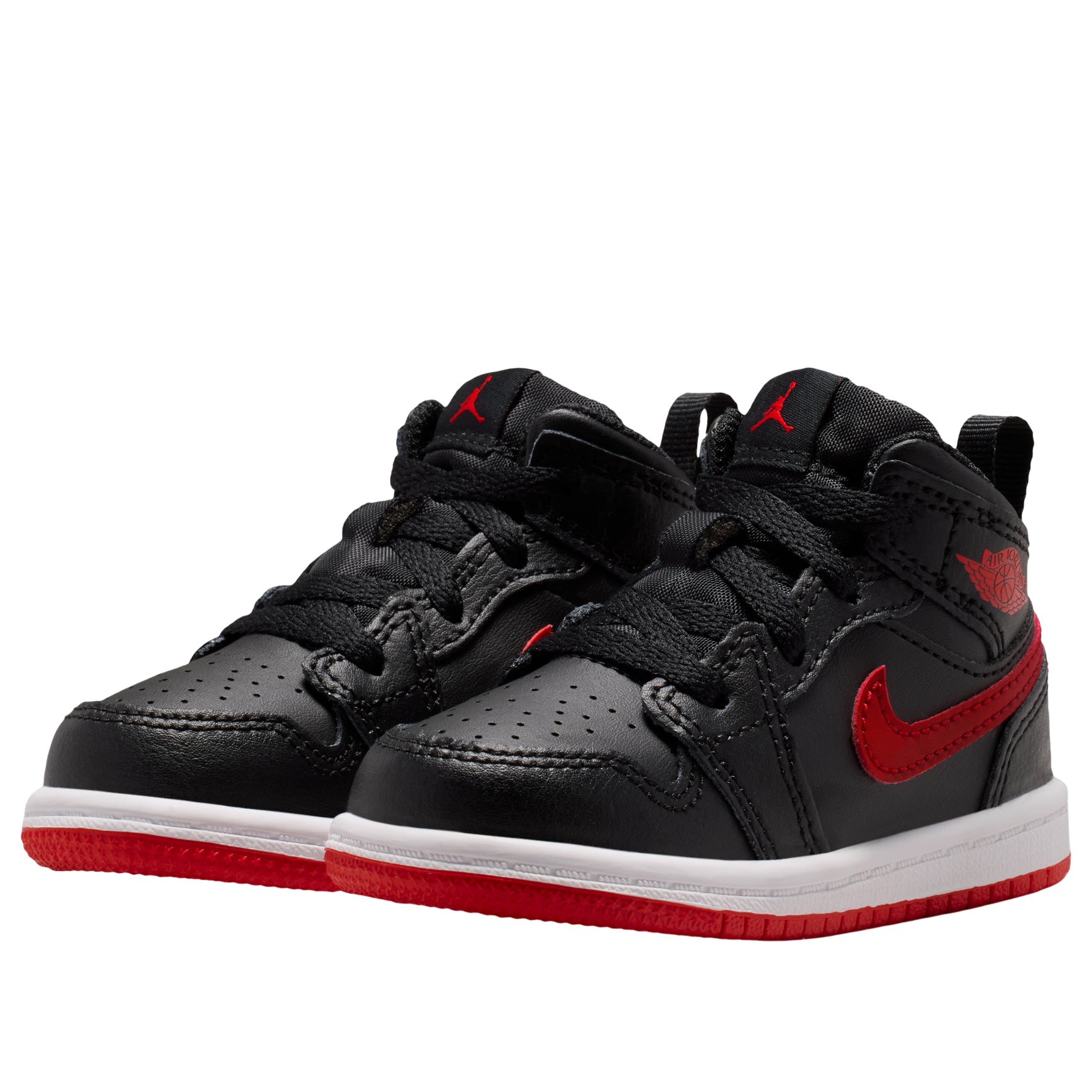 (TD) Air Jordan 1 Mid 'Black White University Red' DQ8425-005