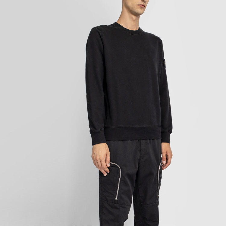 Men's STONE ISLAND Sleeve Cotton Round Neck Black 731563020-V0029