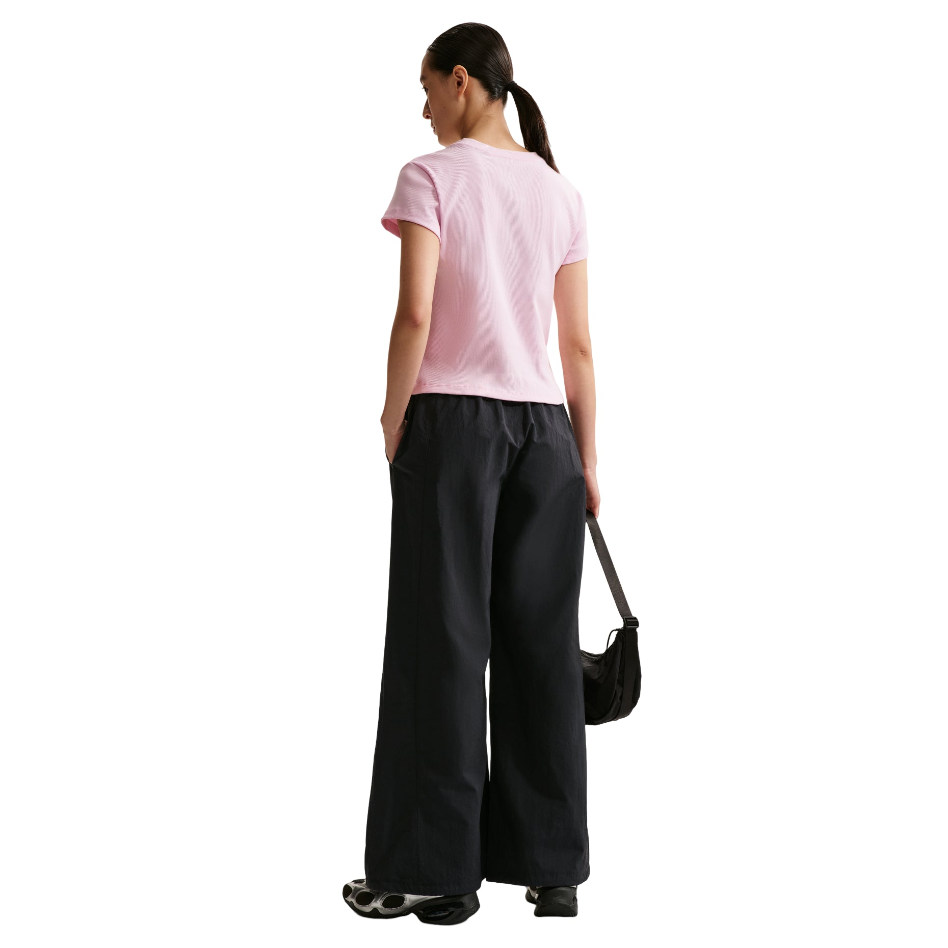 (WMNS) Nike Sportswear Loose Mid-Rise Structured Pants 'Black' IR1639-010