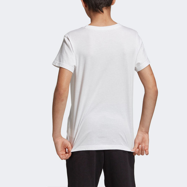 (GS) adidas Originals Trefoil T-Shirt 'White Black' DV2904