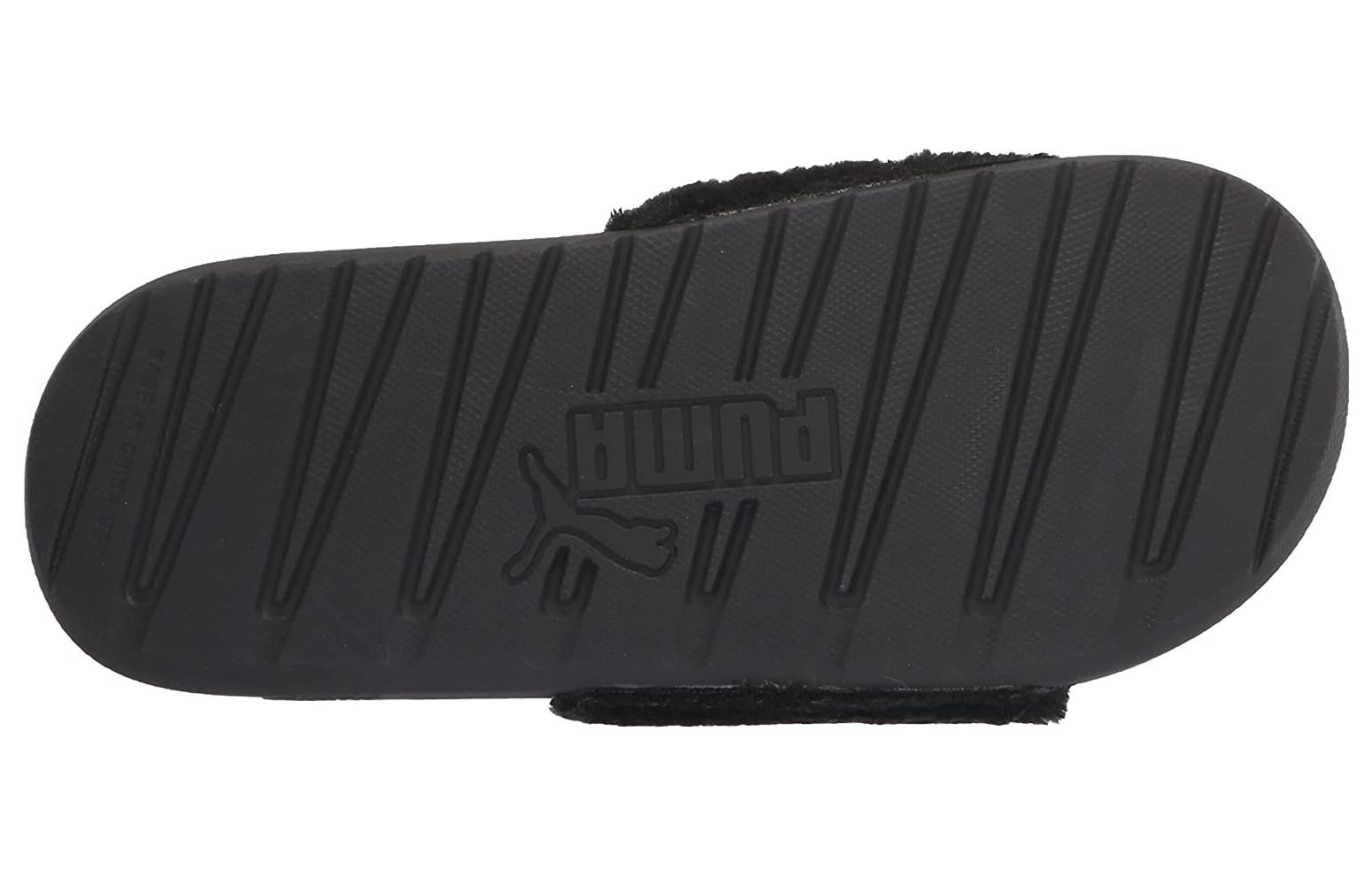 PUMA Cool Cat Fluffy Slides 'Black' 38427301