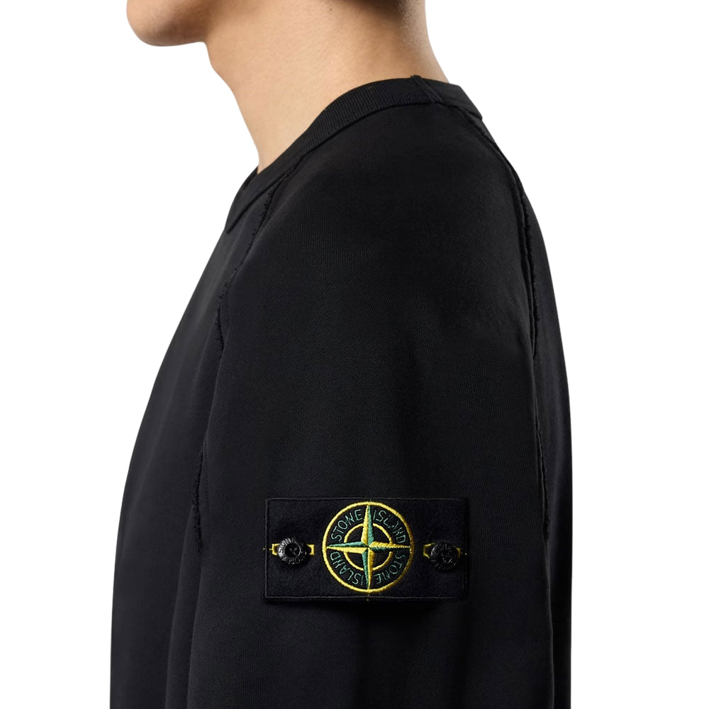 STONE ISLAND 6100041 Oversized Crewneck Sweatshirt 'Black' L1S156100041S0051V0029