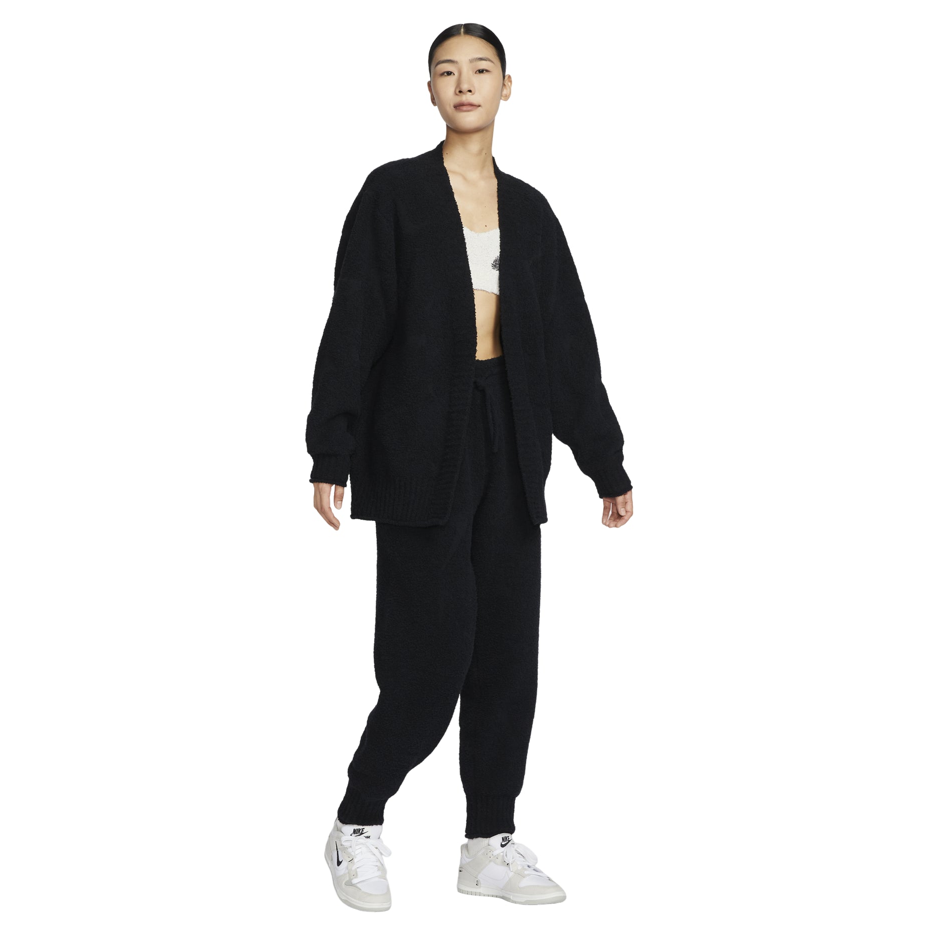 (WMNS) Nike Sportswear Phoenix Cozy Boucl T-Shirt 'Black' FZ1712-010