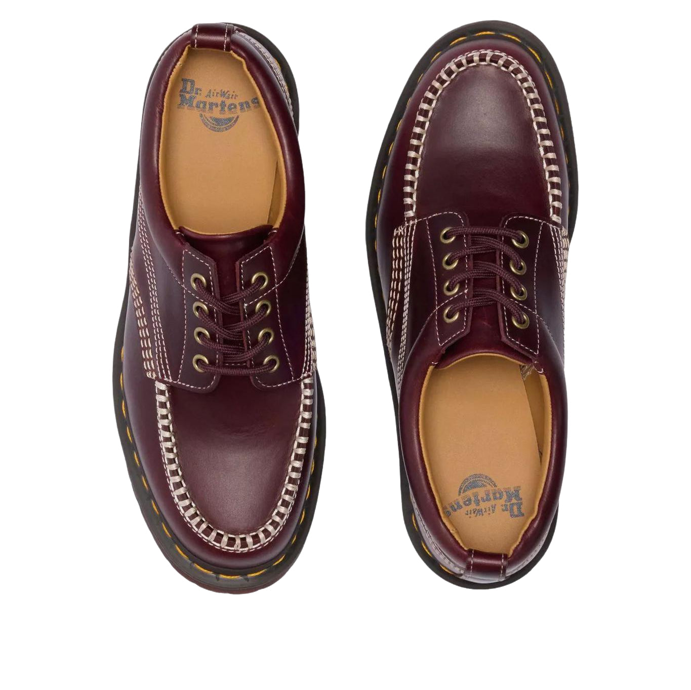 Dr. Martens Lowell Leather Moc Toe Shoes 'Cherry Red' 31817600