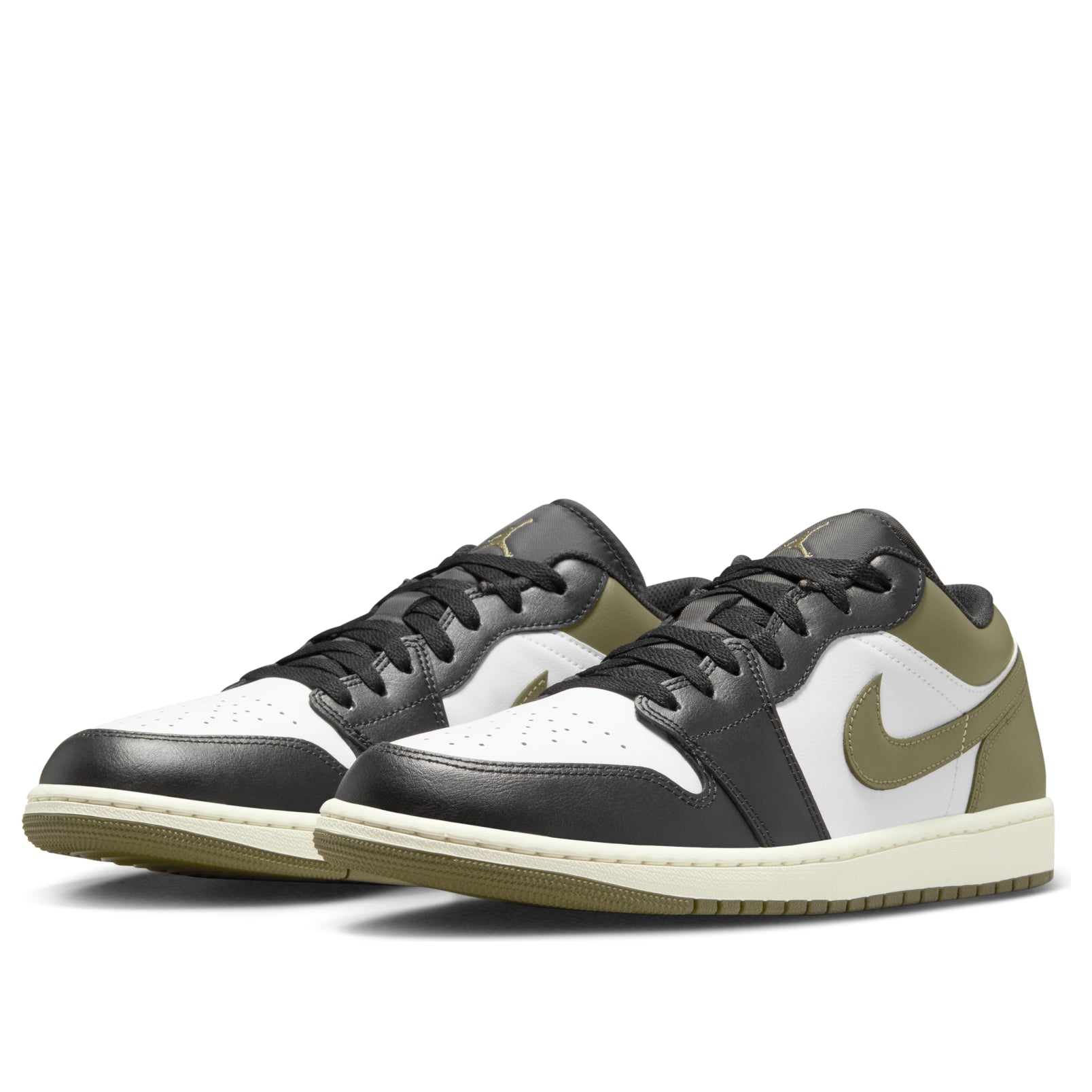 Air Jordan 1 Low 'Black White Medium Olive' 553558-092