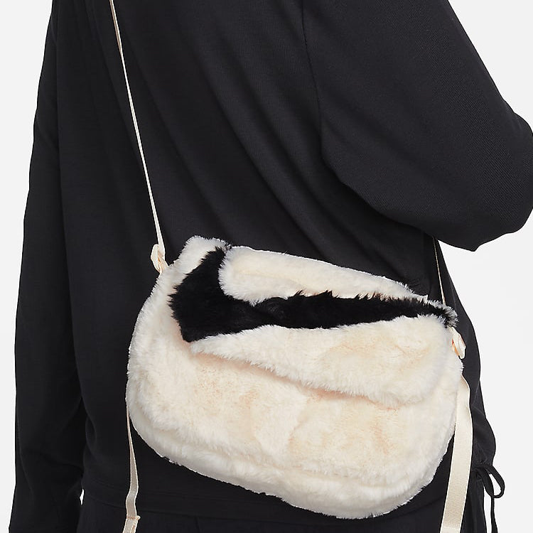 Nike Sportswear Futura 365 Faux Fur Crossbody Bag 1L 'Guava Ice Black' FB3048-838