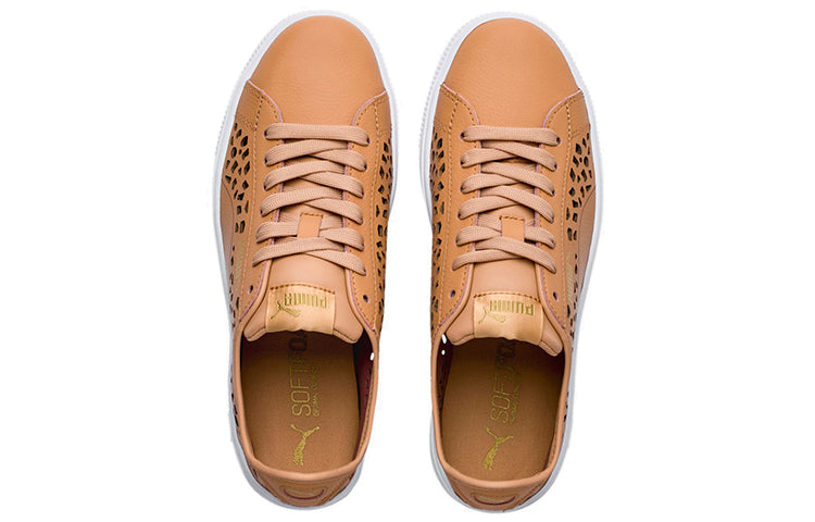(WMNS) PUMA Vikky Stacked Laser Cut SoftFoam Sneakers Brown 369378-03