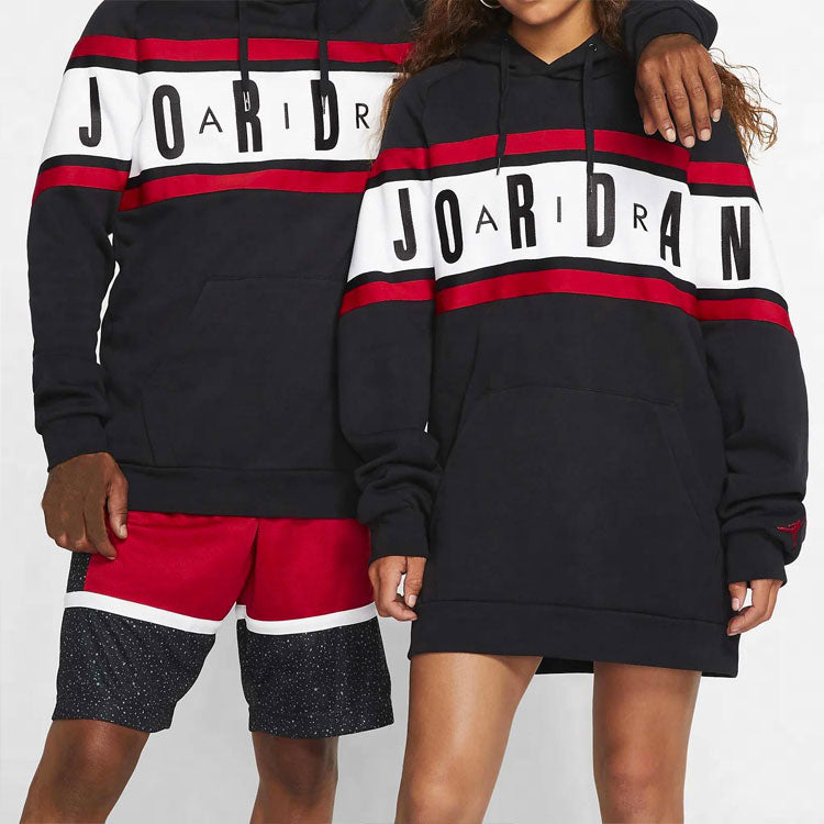 Air Jordan Air Fleece Pullover Hoodies Athleisure Asia Sizing 'Black' BQ5655-010