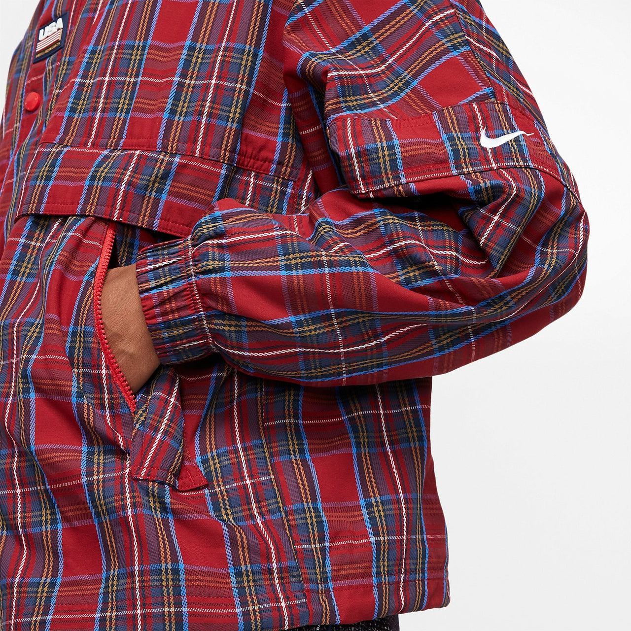 Nike Plaid Jacket 'University Red' CD6375-657