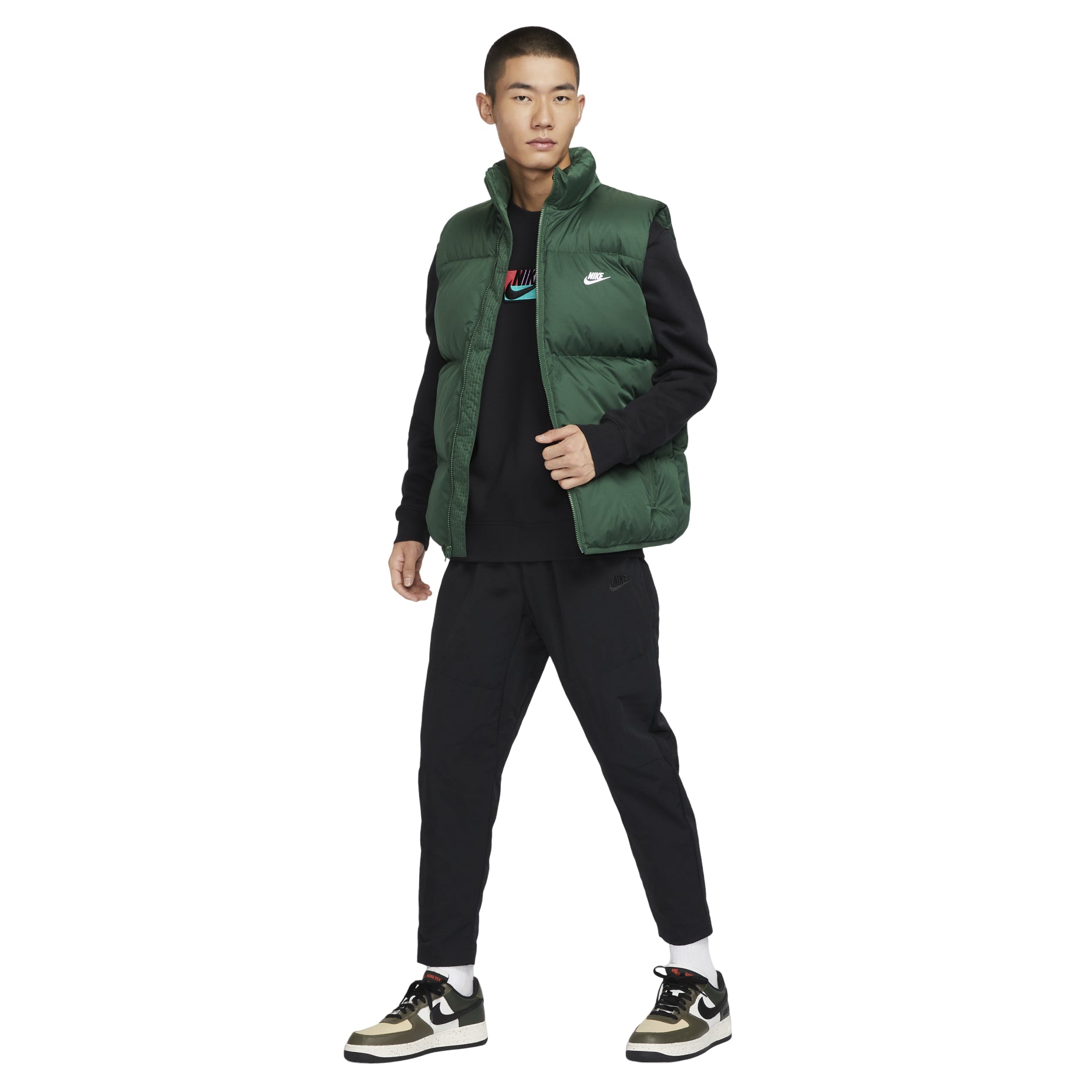 Nike Sportswear Club PrimaLoft Water-Repellent Puffer Vest Asia Sizing 'Green' FB7374-323