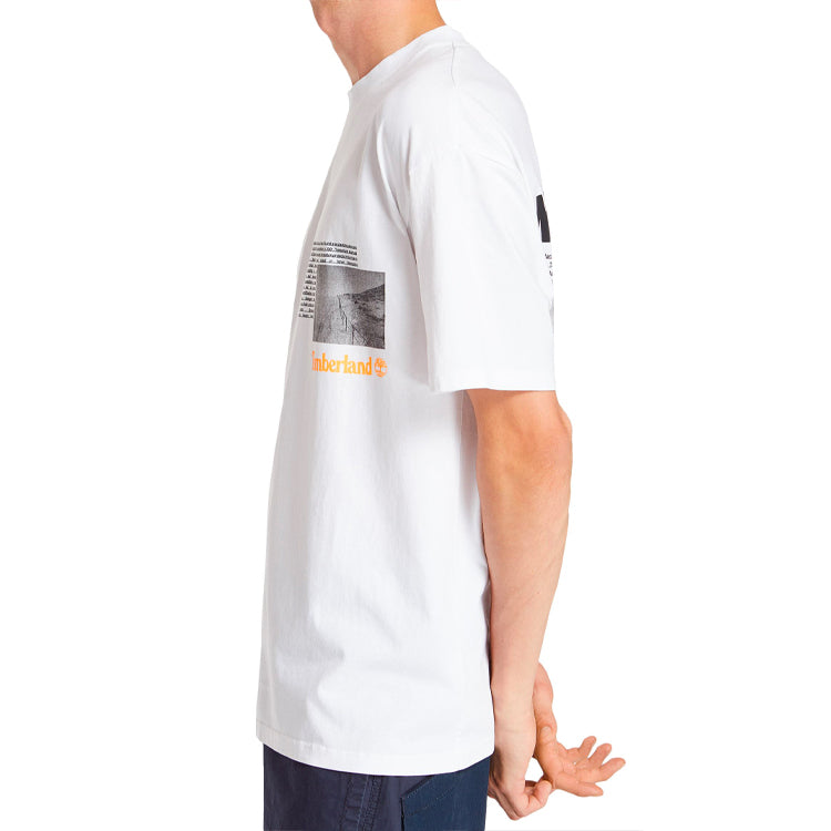 Timberland SS20 Earth Pattern Printing Short Sleeve Couple Style White A2112100