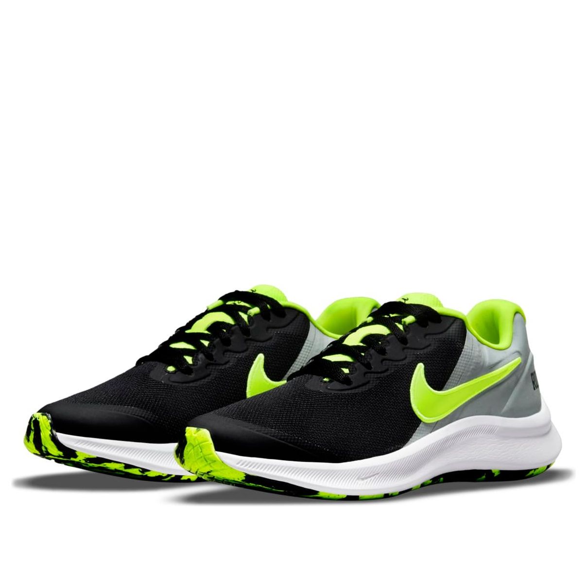 (GS) Nike Star Runner 3 Play 'Black Grey Green' DJ1512-001