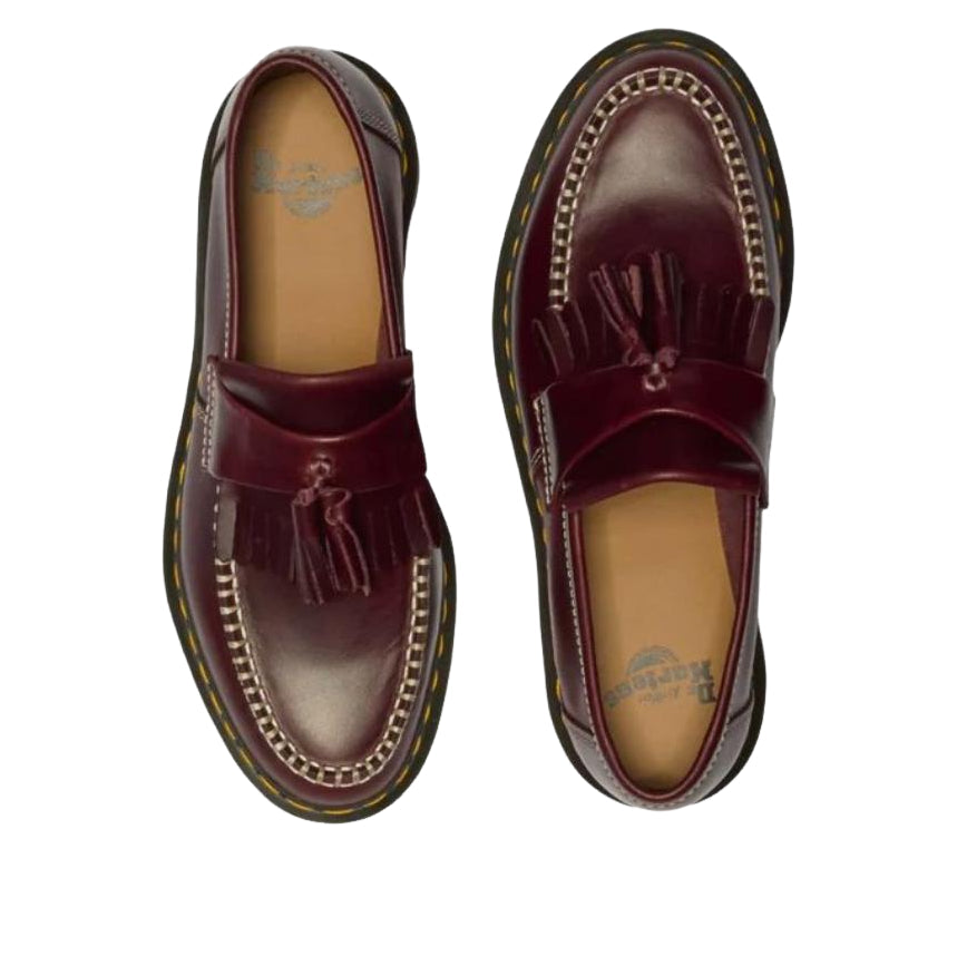 (WMNS) Dr. Martens Adrian Tassel Orleans Leather Loafers 'Cherry Red' 42849600