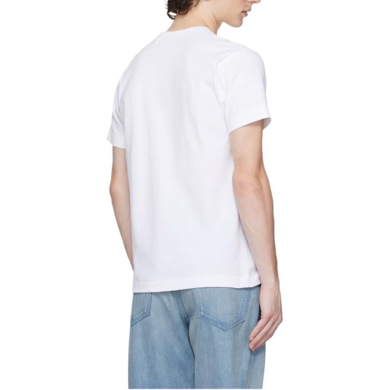 COMME des GARCONS PLAY SS25 Metalstone Heart T-Shirt 'White Red' AX-T802-051-2