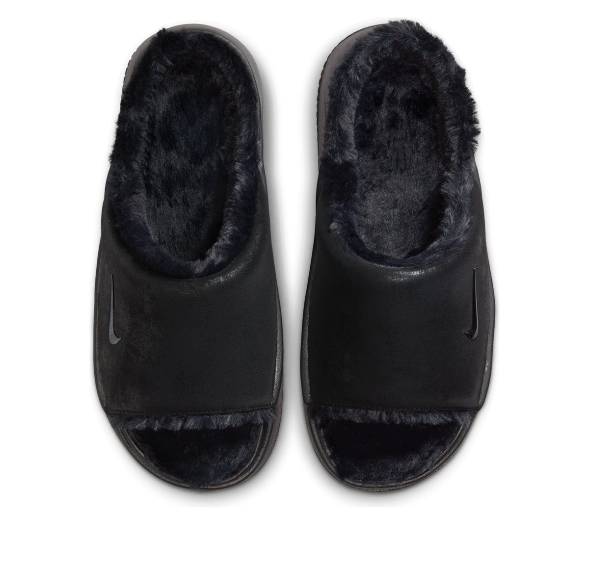 (WMNS) Nike Calm Elevation Fur Slides 'Black' HV8560-001