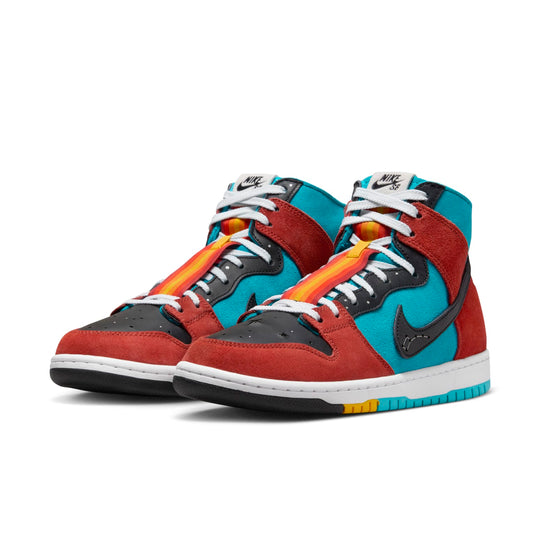 Nike x Di'orr Greenwood SB Dunk Hi Decon QS 'Turquoise Blue Red' FQ1775-400