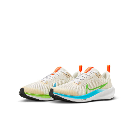 (GS) Nike Air Zoom Pegasus 40 'Pale Ivory Action Green Blue' FQ6863-131