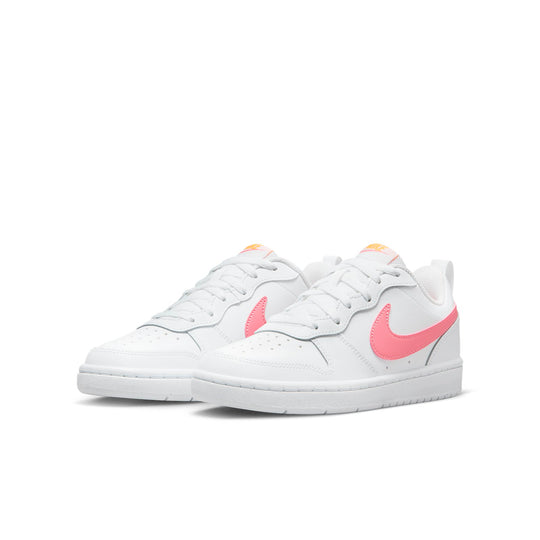 (GS) Nike Court Borough Low 2 'White Pink' BQ5448-124