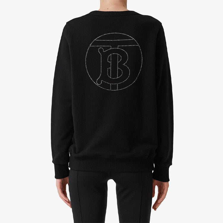 (WMNS) Burberry SS21 Alphabet Pure Cotton Round Neck Pullover Hoodie Black 80255211