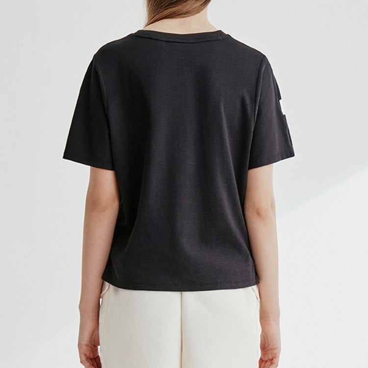 (WMNS) FILA Athleisure Casual Sports Short Sleeve Black F11W028124F