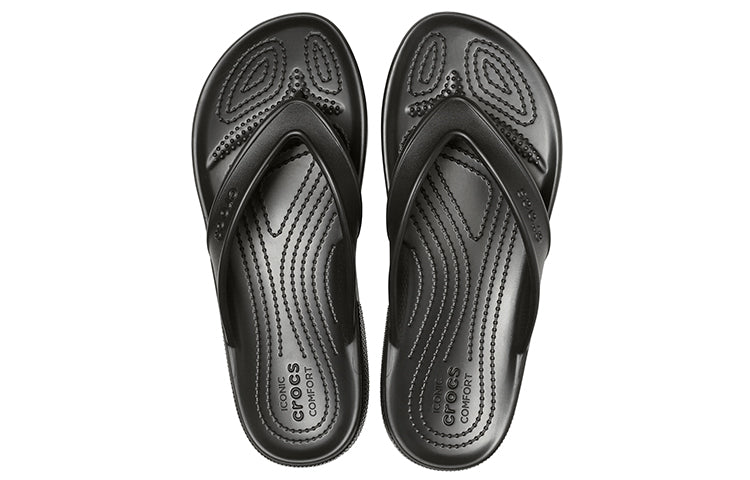 Crocs Classic Cozy Non-Slip Flip-Flops Unisex Black 206119-001