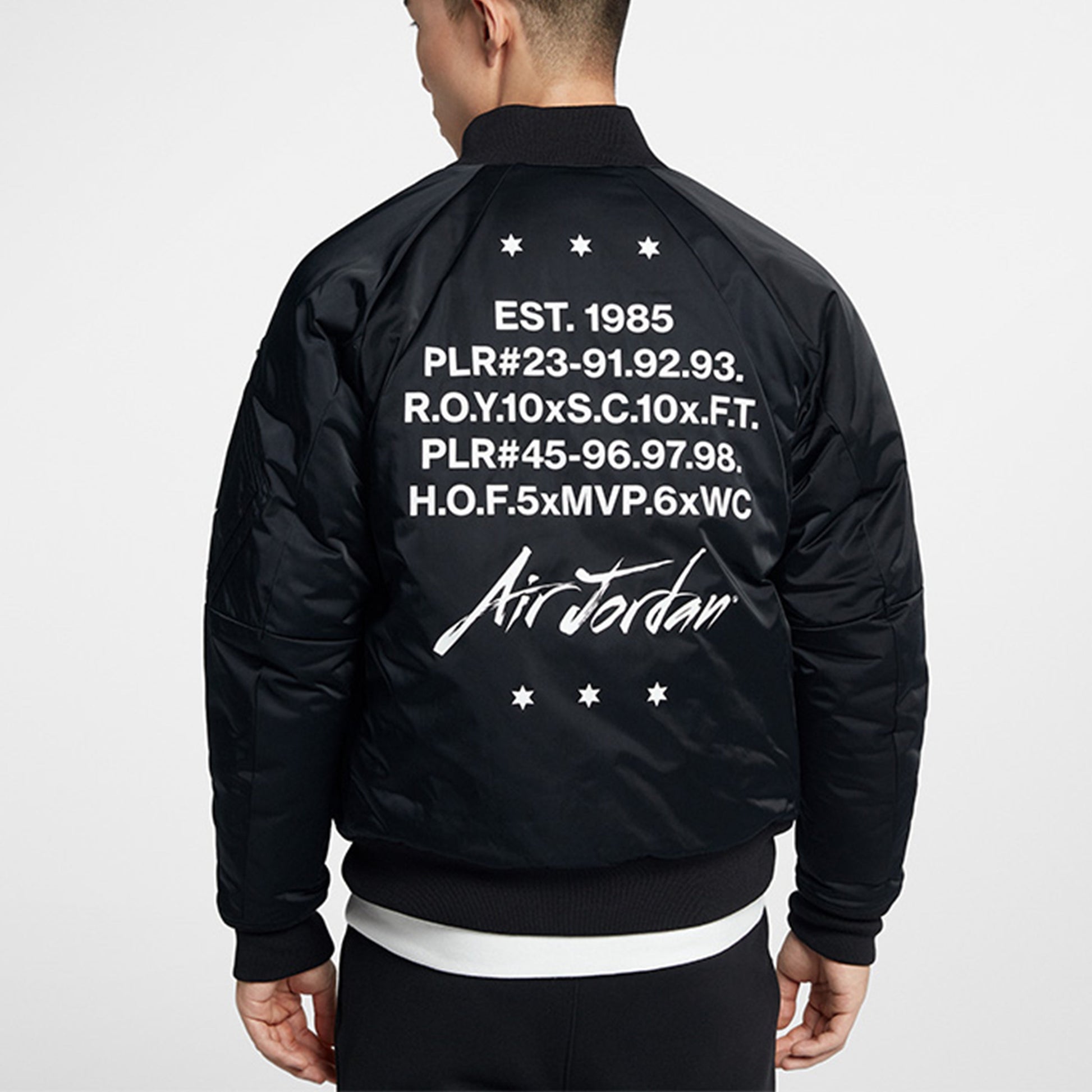 Air Jordan MA-1 Baseball Collar aviator Jacket sports padded Jacket Black AV5999-010