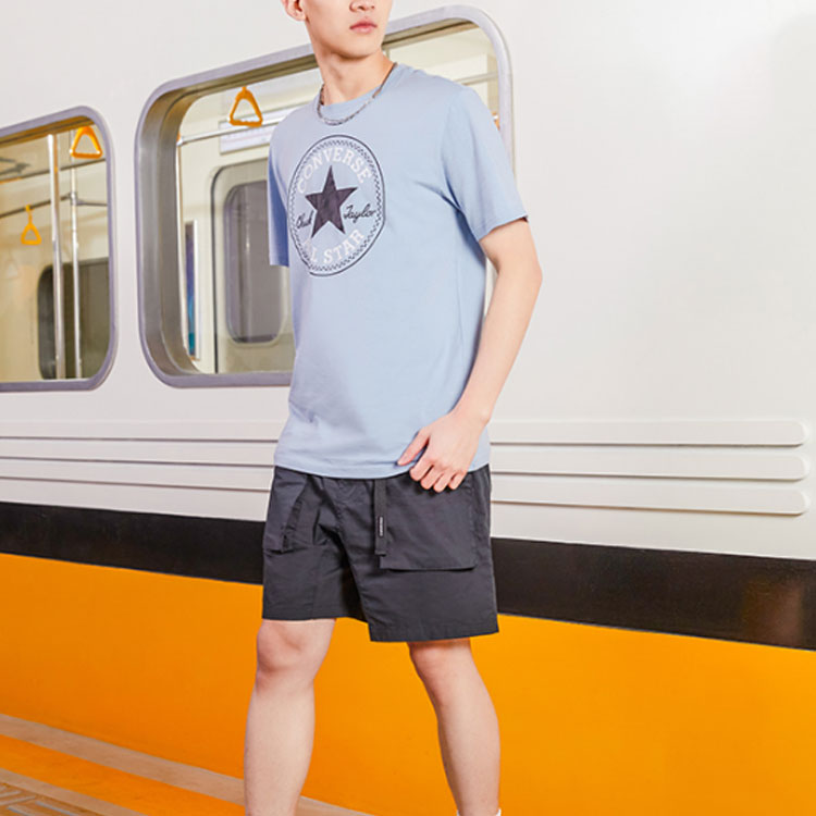 Converse Chuck Patch T-Shirt Asia Sizing 'Armory Blue' 10007887-A58