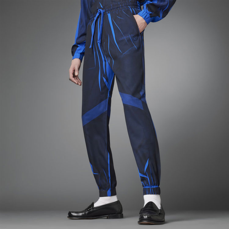 Men's adidas originals x Blue Version Crossover SS22 Casual Colorblock Splicing Logo Sports Pants HD4831