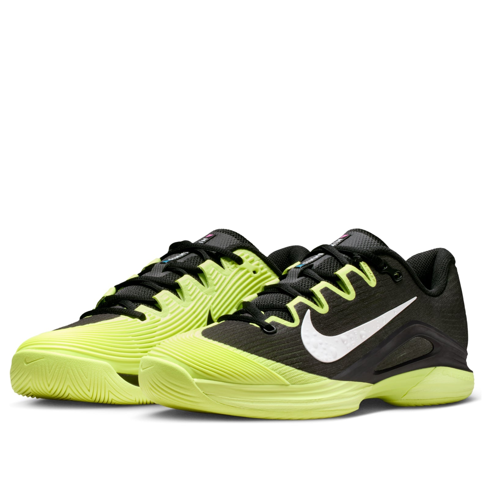 (WMNS) Nike Court Air Zoom Vapor 12 HC 'Black Light Lemon Twist Blue Ribbon Heather' IB6554-001