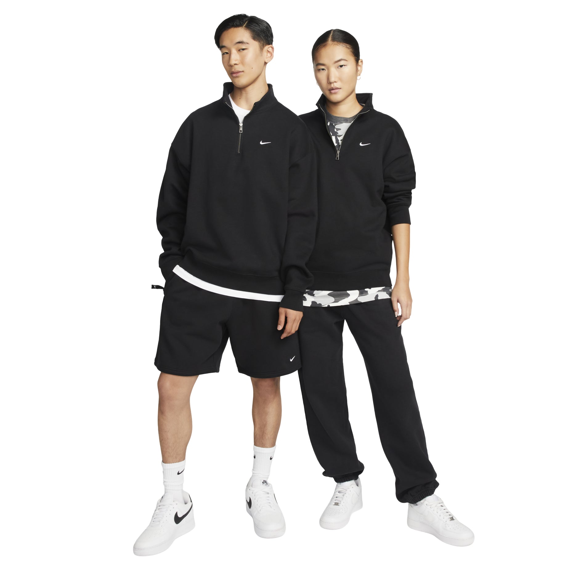 Nike Solo Swoosh 1/4 Zip Top Asia Sizing 'Black' DQ5210-010