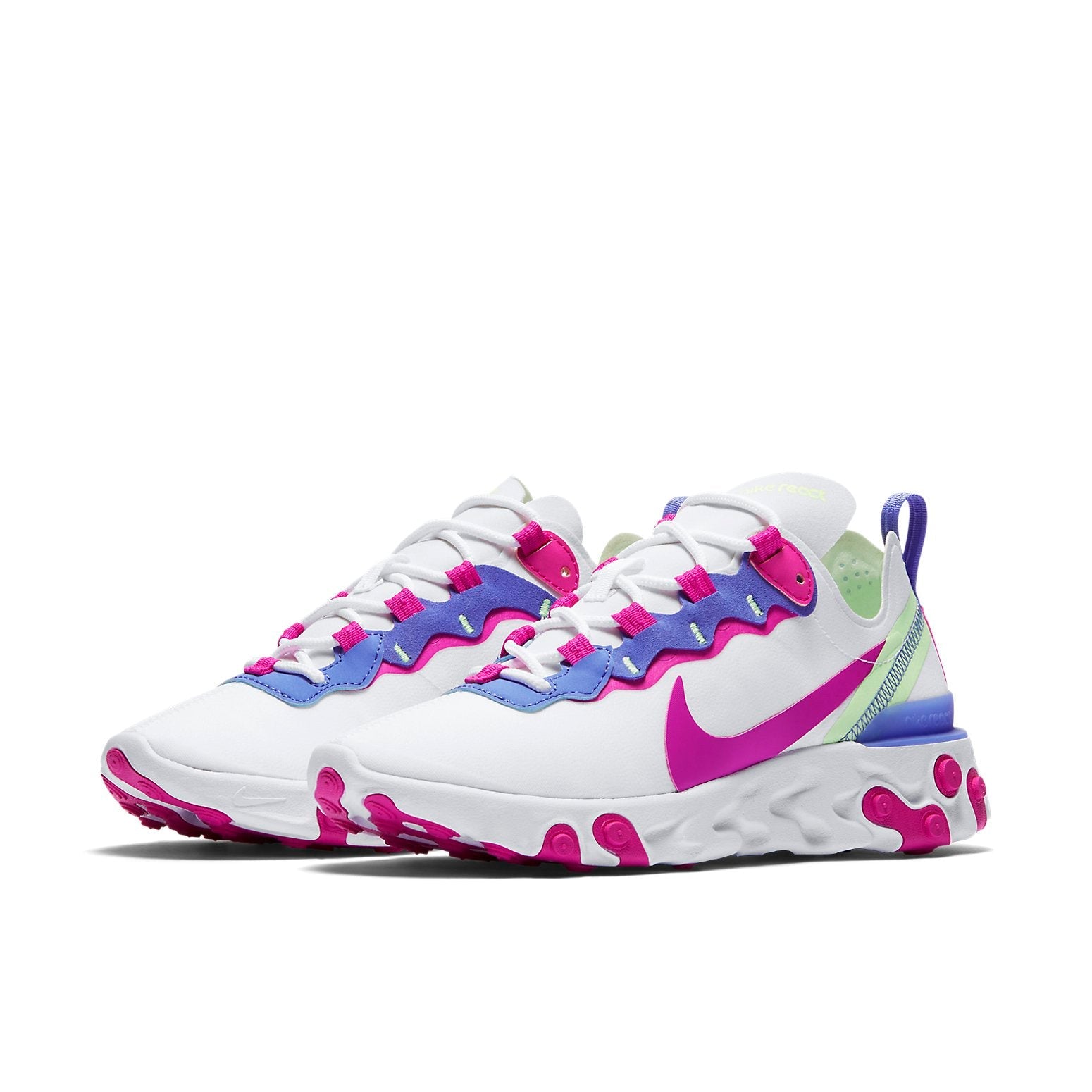 (WMNS) Nike React Element 55 'White Fire Pink' BQ2728-104