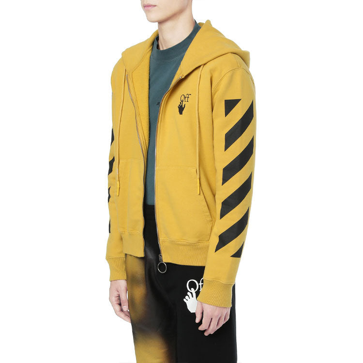 Men's Off-White Arrow Zipper Turmeric OMBE001F20FLE0071610