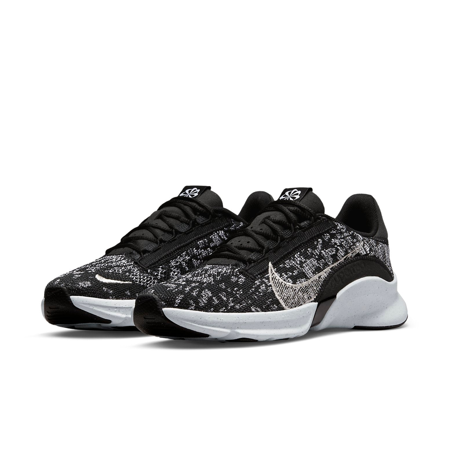 (WMNS) Nike SuperRep Go 3 Flyknit Next Nature 'Black White' DH3393-010