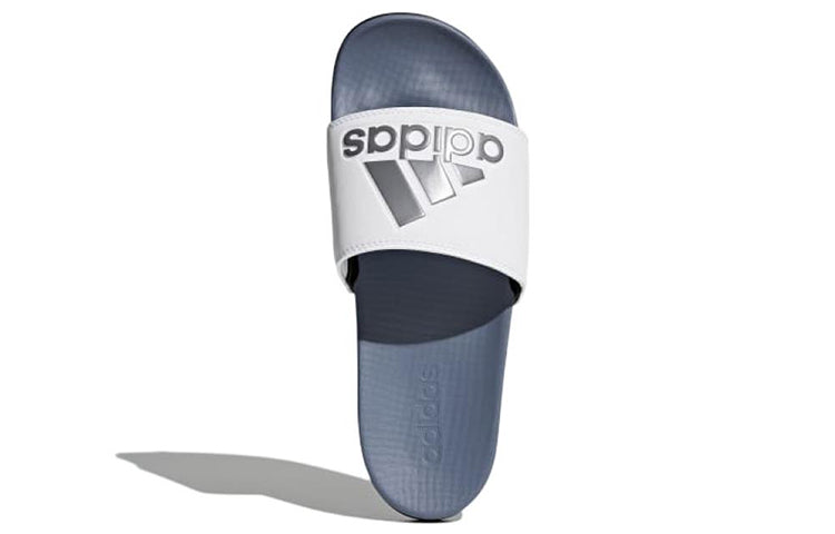 adidas Adilette CloudFoam Plus Logo Slides 'Steel Cloud White' AC8412