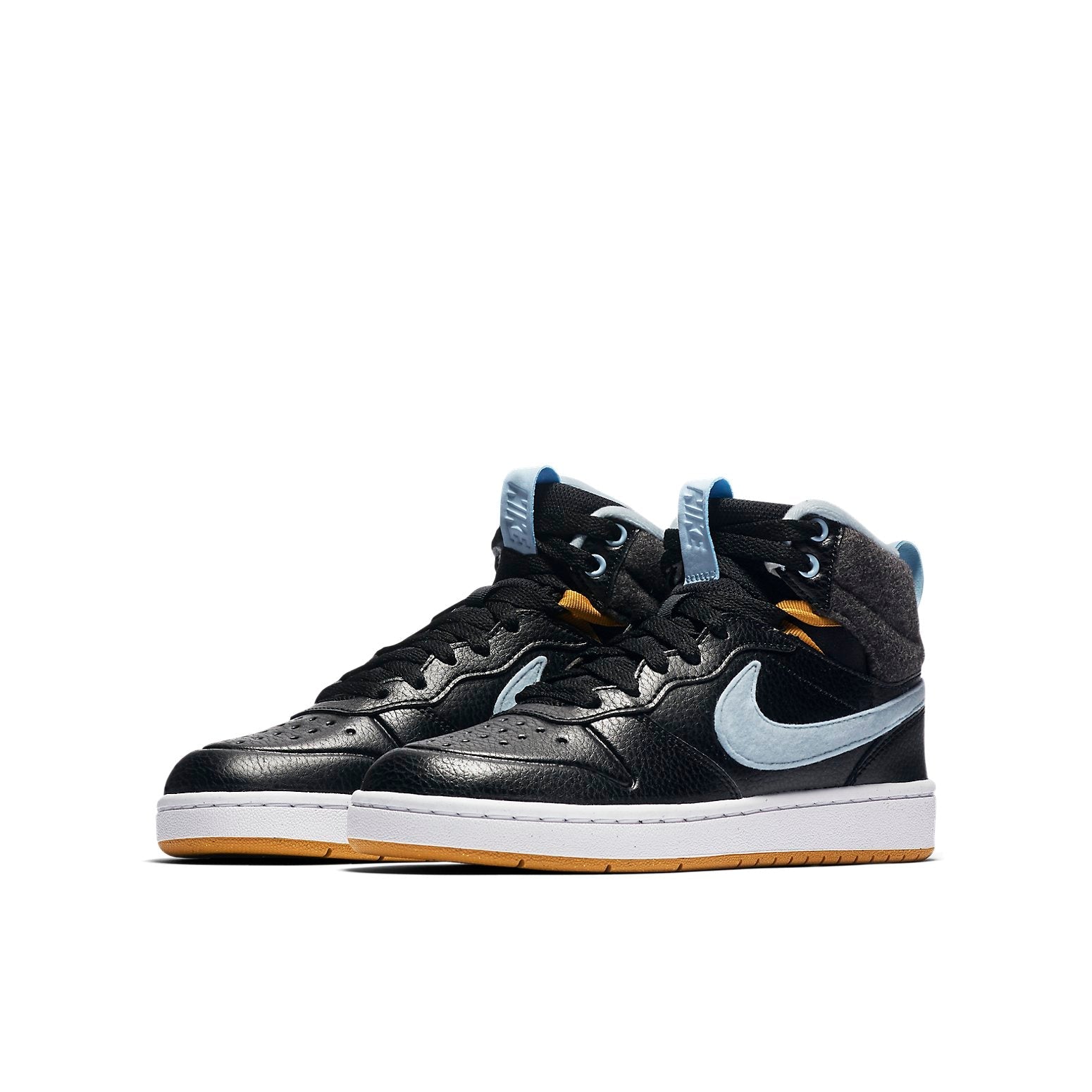 (GS) Nike Court Borough Md 2 Boot Flt Black/Blue CD6145-001