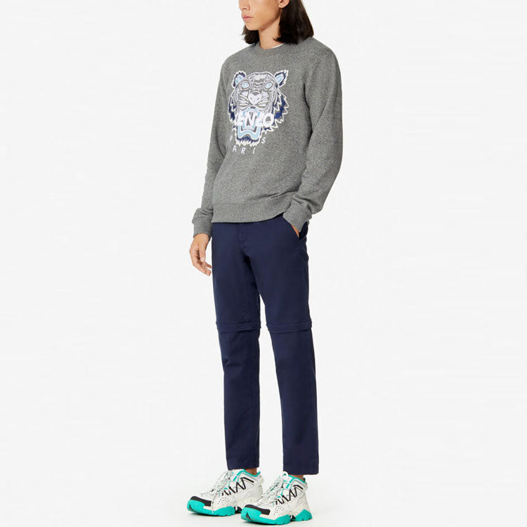 Men's KENZO Tiger Head Pullover Sports Gray F865SW0014XA-95