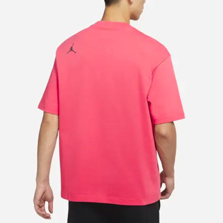 Men's Air Jordan SS22 23 ENGINEERED Printing Short Sleeve Light Red T-Shirt DH8914-648