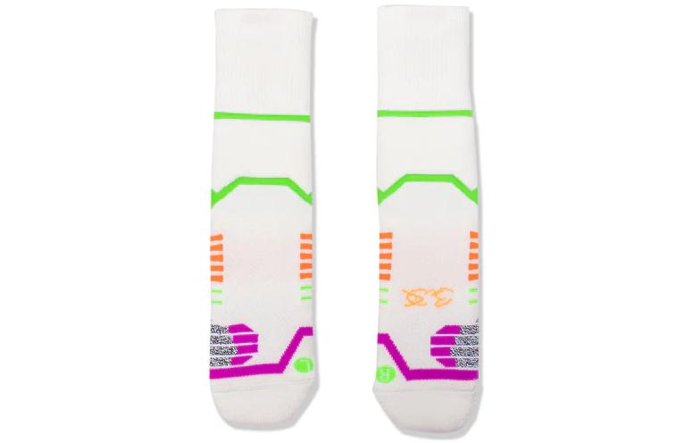 Li-Ning Way Of Wade Basketball Socks 'White Green Purple' AWLT017-2