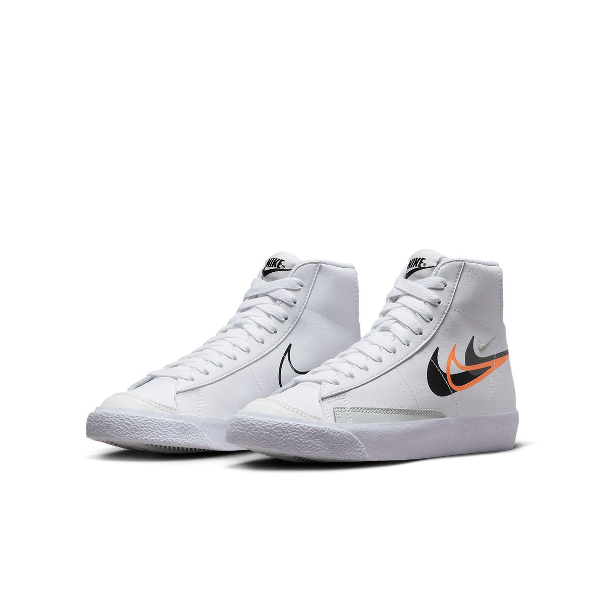 (GS) Nike Blazer Mid Next Nature 'Multi-Swoosh - White Bright Mandarin' FN7788-100