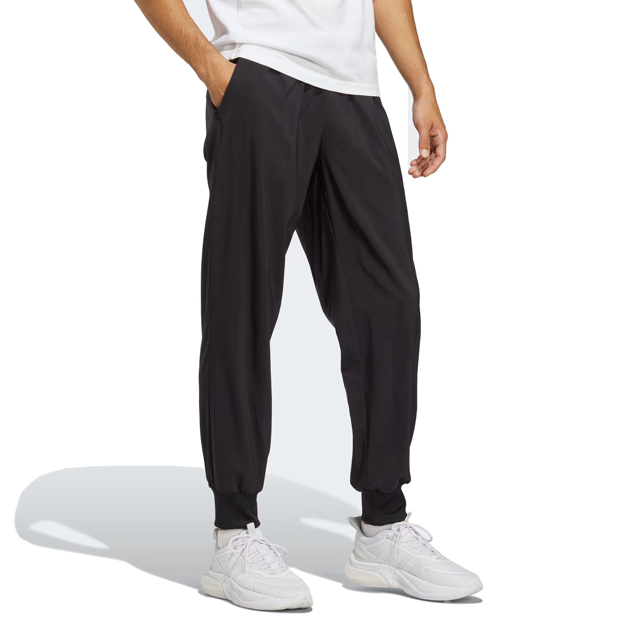 adidas Aeroready Essentials Stanford Tapered Cuff Embroidered Small Logo Pants 'Black' IC0059
