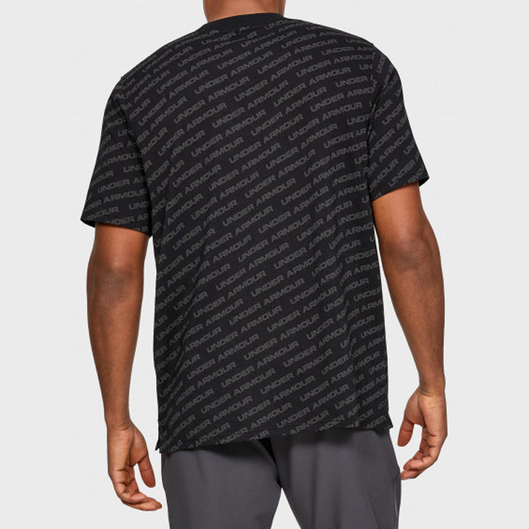 Men's Under Armour UA Unstoppable Wordmark Short Sleeve Black T-Shirt 1345563-001