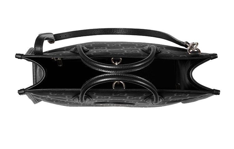 Gucci Off The Grid OTG Environmental Friendly Series Logo Leather Logo Nylon Large Capacity handbag Black 630355-H9HAN-1000