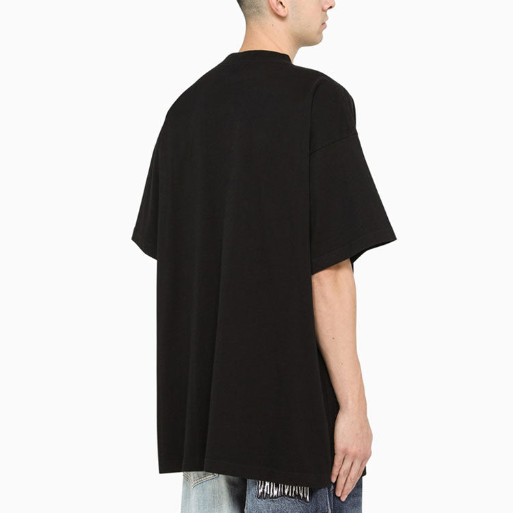 Balenciaga Est. 1917 College Logo Print Cotton T-Shirt 'Black' 676589TLV898067
