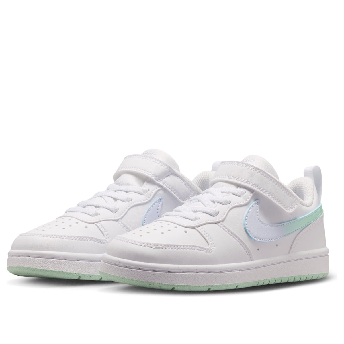 (PS) Nike Court Borough Low 'White Arctic Green Football Grey' IQ6527-100
