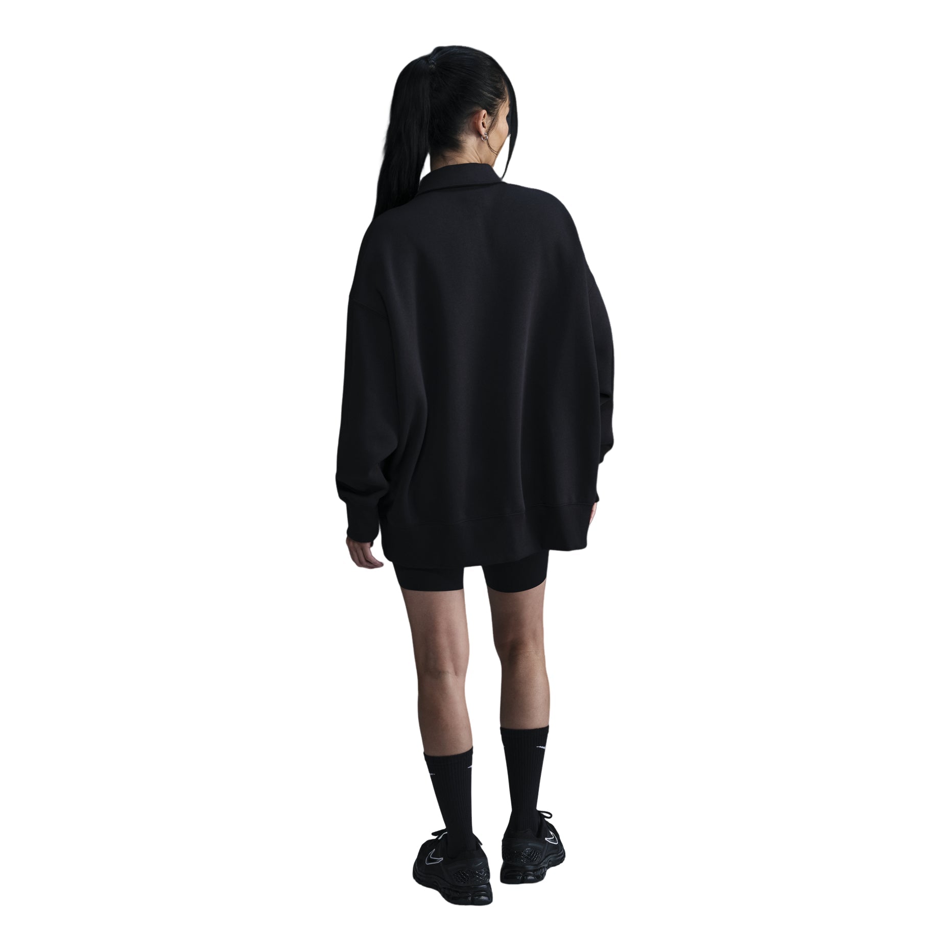 (WMNS) Nike Sportswear Phoenix Fleece T-Shirt 'Black' FZ3208-010